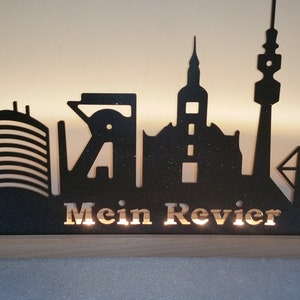 Skyline Dortmund Mein Revier 60 cm Stahl Bild 1