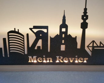 Skyline Dortmund - Mein Revier - 60 cm Stahl