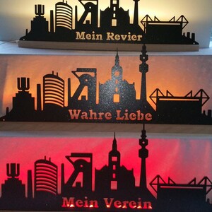 Skyline Dortmund Mein Revier 60 cm Stahl Bild 4