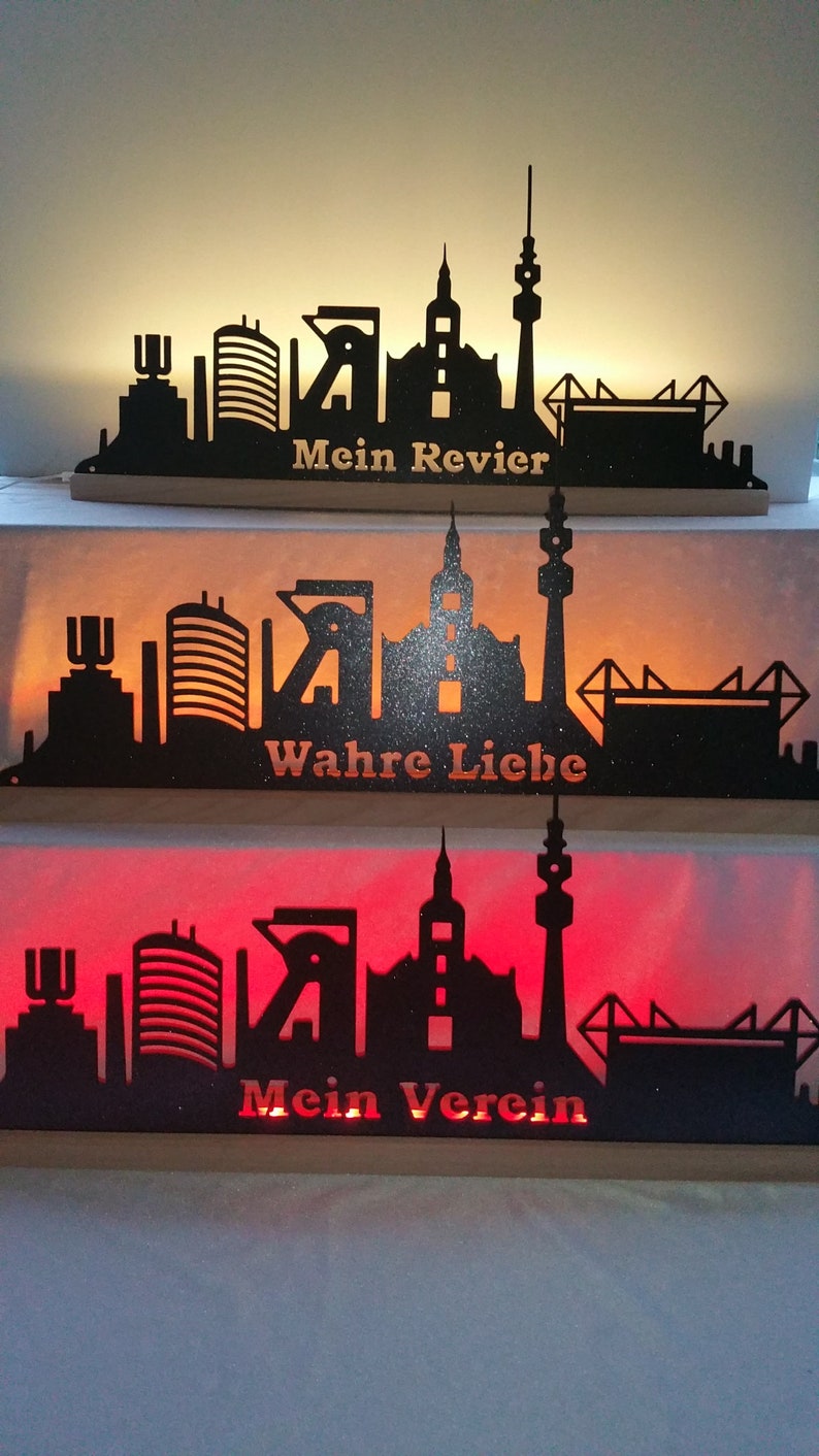 Skyline Dortmund Mein Revier 60 cm Stahl Bild 4