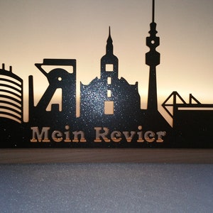 Skyline Dortmund Mein Revier 60 cm Stahl Bild 3