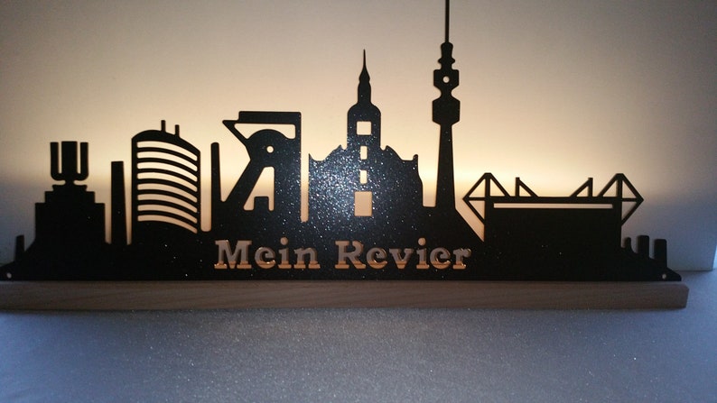 Skyline Dortmund Mein Revier 60 cm Stahl Bild 3