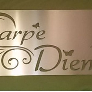 CARPE DIEM Schild Edelstahlschild Bild 3