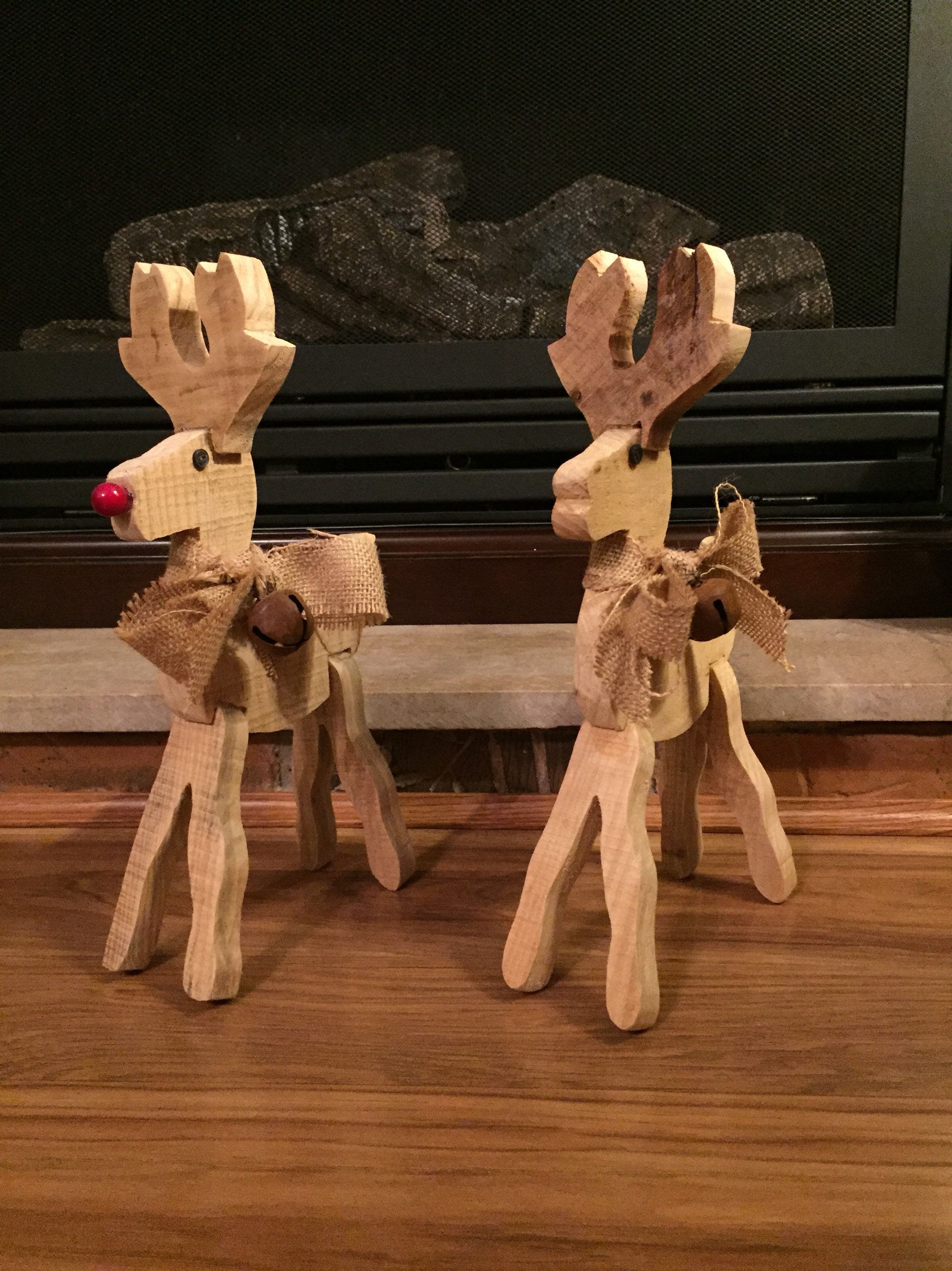 Wooden Reindeer Reindeer Christmas Decor Holiday Decor Etsy