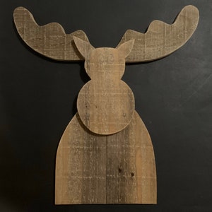 Primitive rustic wooden moose
