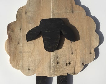 Wooden sheep,sheep,rustic sheep, baby room,lamb,wall hanging,door hanging,lamb decor,sheep decor,baby shower,farm animals,farm,animals