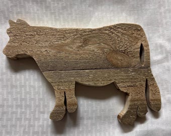 Wooden cow, cow wooden, farm decor, rustic cow, cow, farm animal, farm, cutout cow, farm cow, wall hanging, door hanging