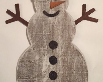 Snowman, wooden snowman, rustic snowman, pallet snowman, Christmas snowman, Christmas decorations, Christmas, wall hanging, door hanging
