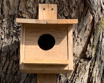 Rustic wooden birdhouse, wooden birdhouse, outdoor birdhouse, birdhouse, rustic, wooden, bird
