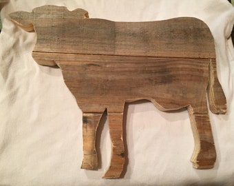 Wooden cow, cow wooden, farm decor, rustic cow, cow, farm animal, farm, cutout cow, farm cow, wall hanging, door hanging