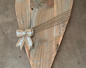 Primitive heart, rustic heart, wooden heart, heart, love, Valentine’s Day, decorated heart, decorated, door hanging, wall hanging, hanging