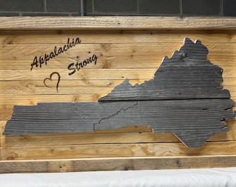 Appalachia Strong, Appalachia, strong, hurricane, Helene, hurricane Helene, wall hanging, hanging, wall, home decor, mountains, TN, VA, NC.