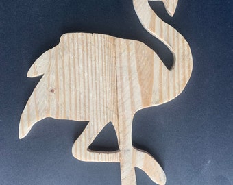 Wooden flamingo, flamingo, animals, birds, pink flamingo, cutout flamingo, wooden cutout, water bird, ocean bird, ocean animal, flamingoes