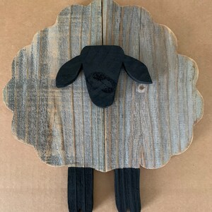 Wooden sheep,sheep,rustic sheep, baby room,lamb,wall hanging,door hanging,lamb decor,sheep decor,baby shower,farm animals,farm,animals image 2