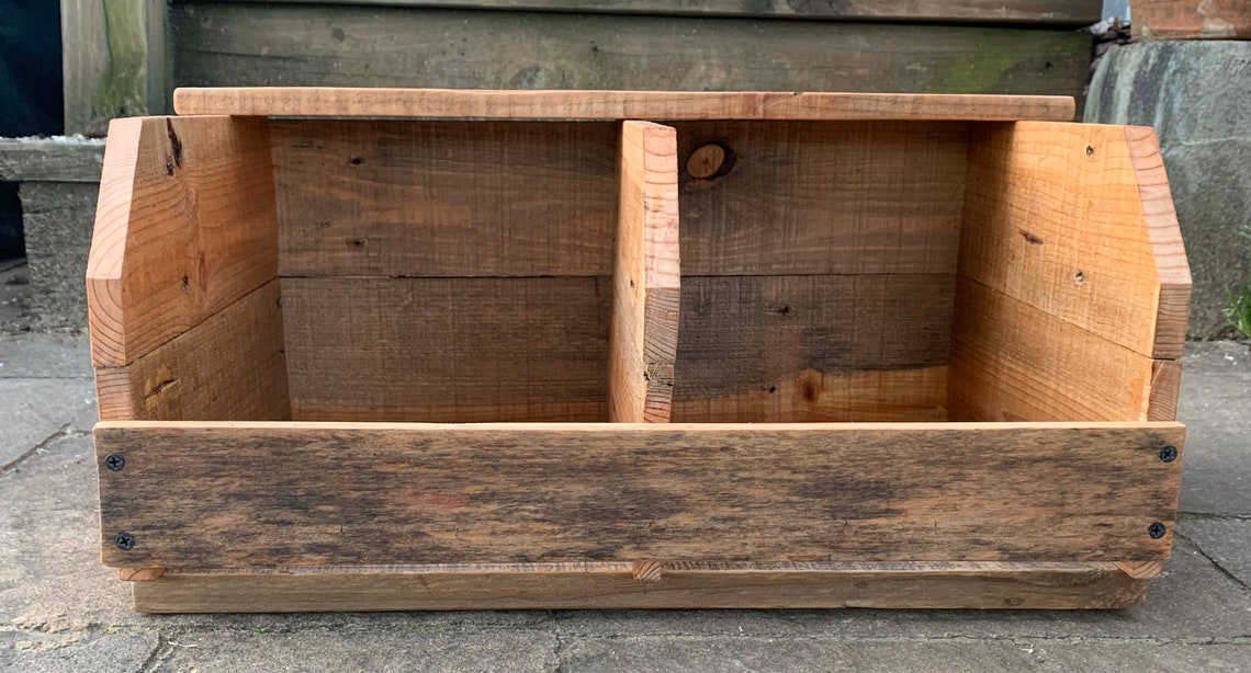 Rustic Wooden Fruit Vegetable Bin Fruit Bin Veggie Bin Etsy