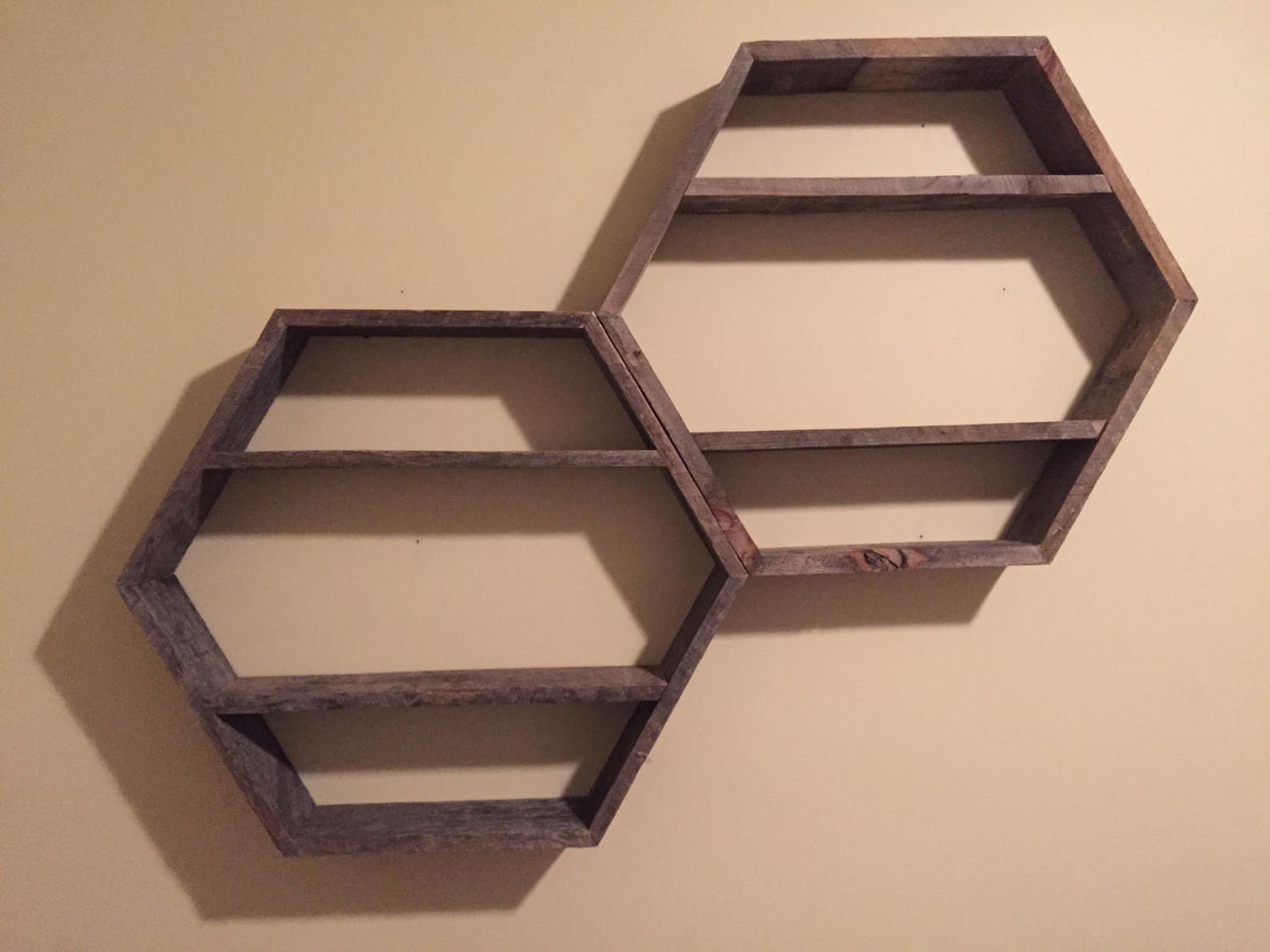 Hexagon Shelf Shelf Hexagon Wall Hanging Wall Storage Etsy