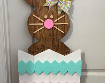 Easter bunny, Easter rabbit, Easter egg, wooden Easter bunny, wooden Easter bunny, wood bunny, wooden rabbit, Easter, rabbit, bunny.