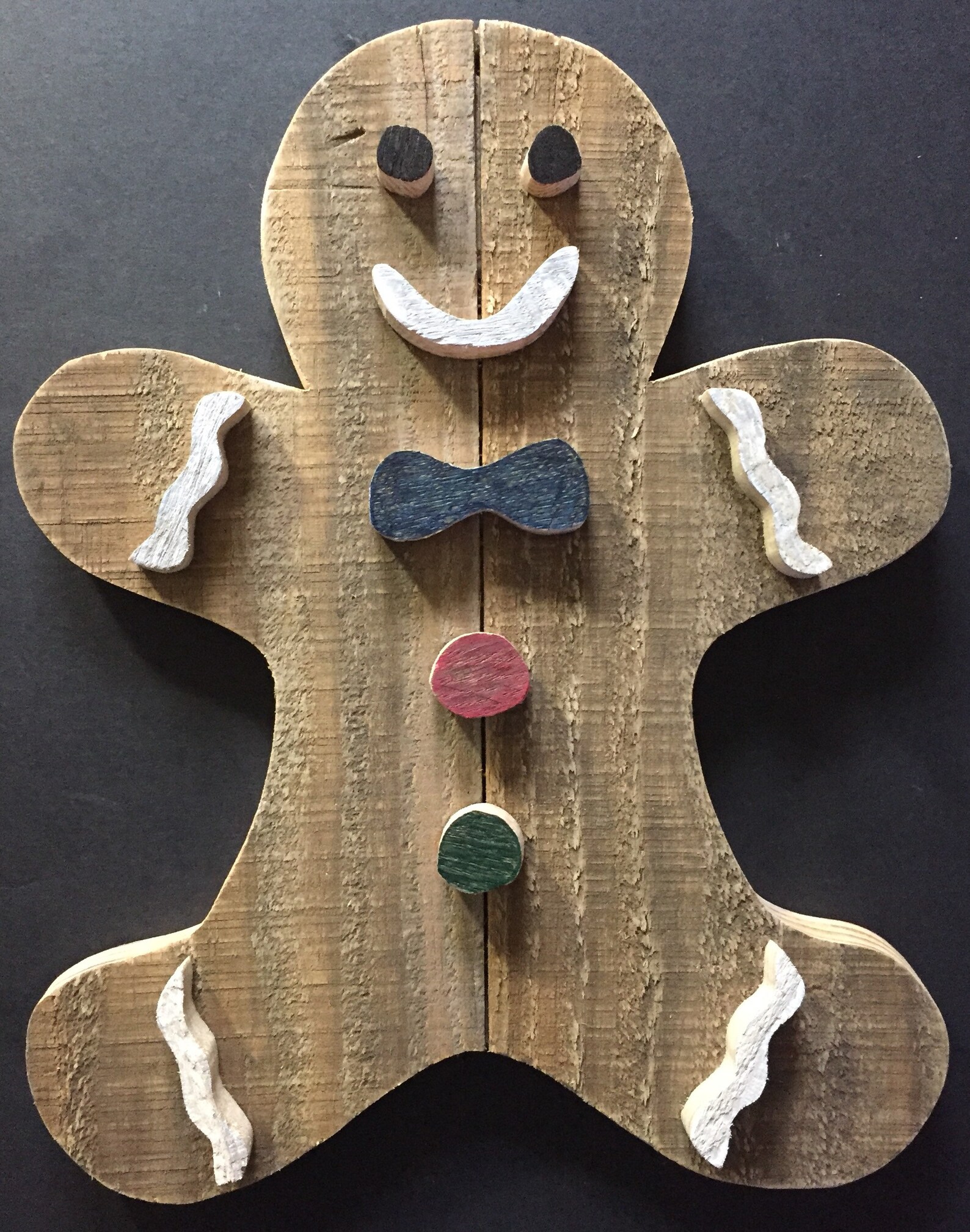 Wooden Gingerbread Man Girl Rustic Gingerbread Christmas Etsy