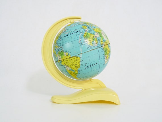 Terrestrial Globe Ms World Map West Germany Year 70 Etsy 日本