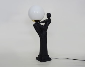 Art Deco Style Desk Lamp by Carlo Bartoli, 1970s