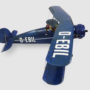 Large model of D-EBIL Biplane Aircraft. 70s
