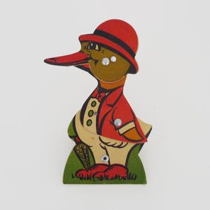 Jouet ancien Jouet Vintage Animé Canard Push-Up Carton Années 1920