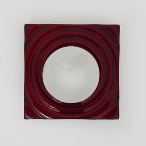 Paul Neuhaus Wandleuchte aus rotem Glas und Chromreflektor