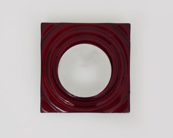 Paul Neuhaus wall lamp in red glass and chrome reflector
