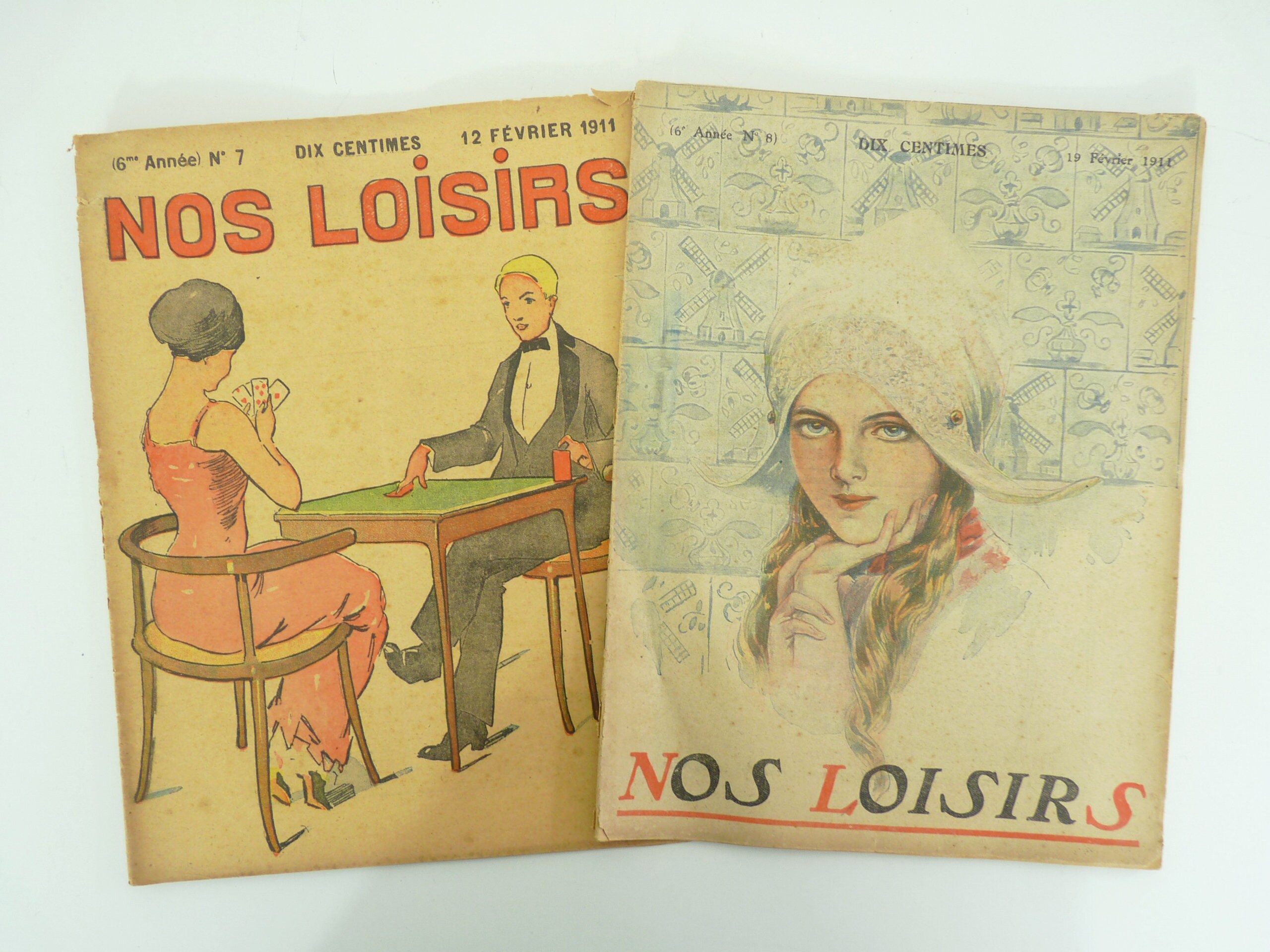 2 Magazines Nos Loisirs, 12 Février 1911, 19 1911. Magazine Ancien, Magazine Début Du Siècle.