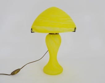 アールヌーボー様式のガラス製キノコ型ランプ、ガレ風 - Etsy 日本