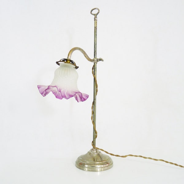 AUTHENTIQUE APPLIQUE EN Bronze D’époque Napoléon III _ Tulipe Lampe