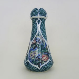 Rare Art Nouveau vase signed H GILLIERON floral decoration in earthenware.