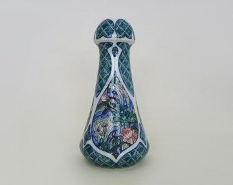 Rare Art Nouveau vase signed H GILLIERON floral decoration in earthenware.