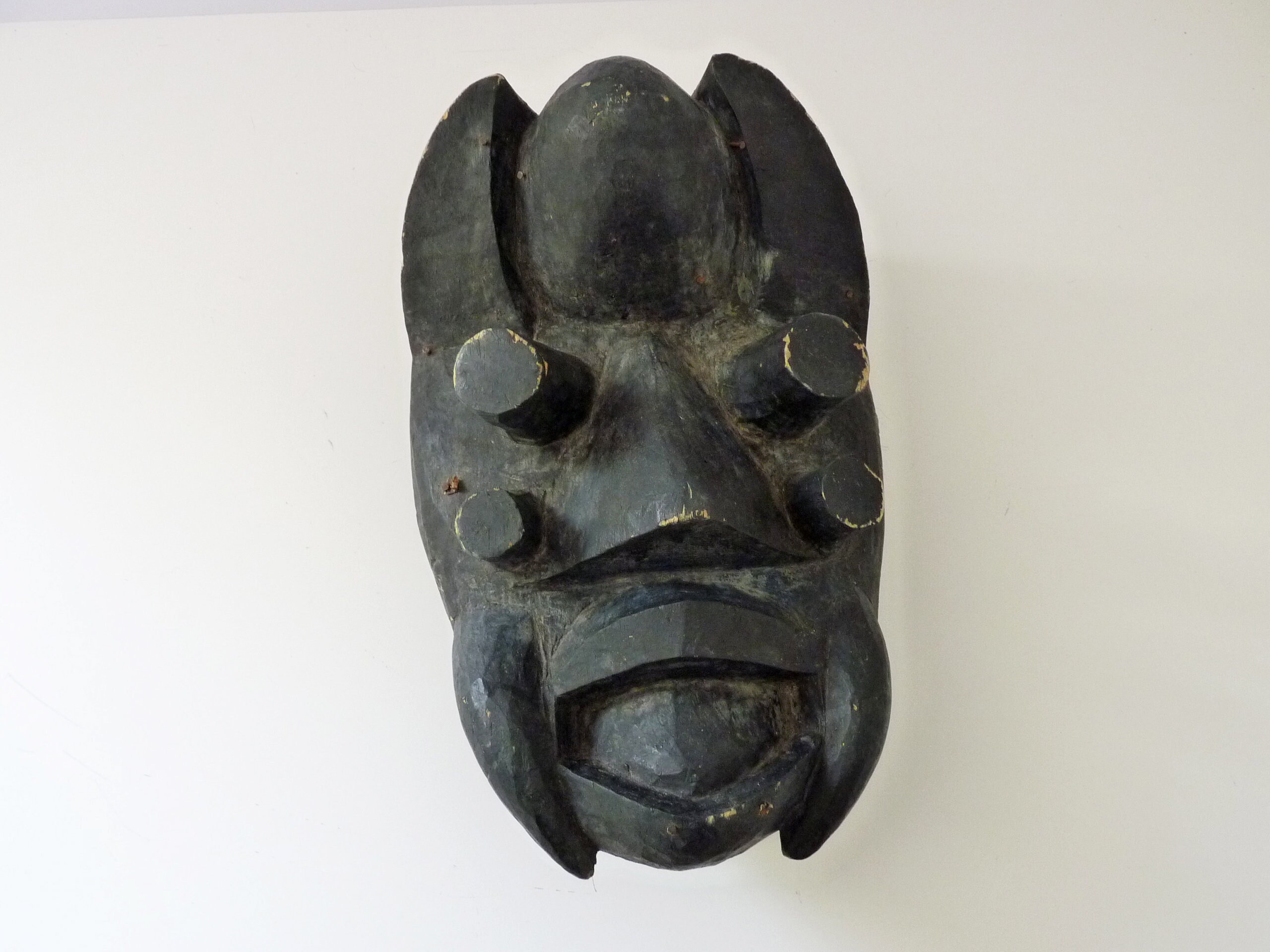 Ancien Masque Africain de Cérémonie en Bois. Masque Grebo, Côte d'ivoire