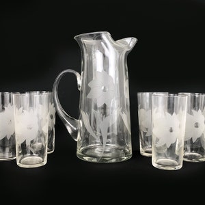 Orangeade service, vintage crystal water service