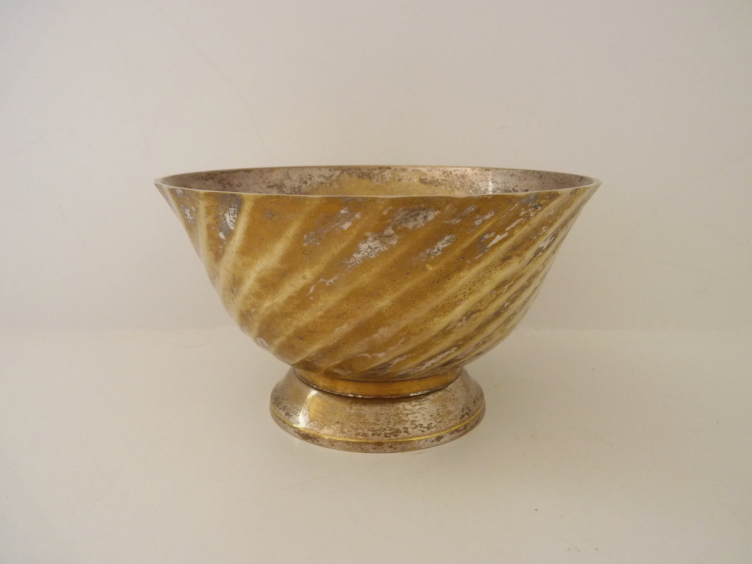 Saladier en Métal Argenté Poinçons Epns, Fg Orfèvrerie