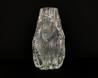 Kurt Wokan Ingrid vase floral shape in glass. 60s 70s