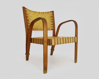 Fauteuil Bow wood design Hugues Steiner 1950