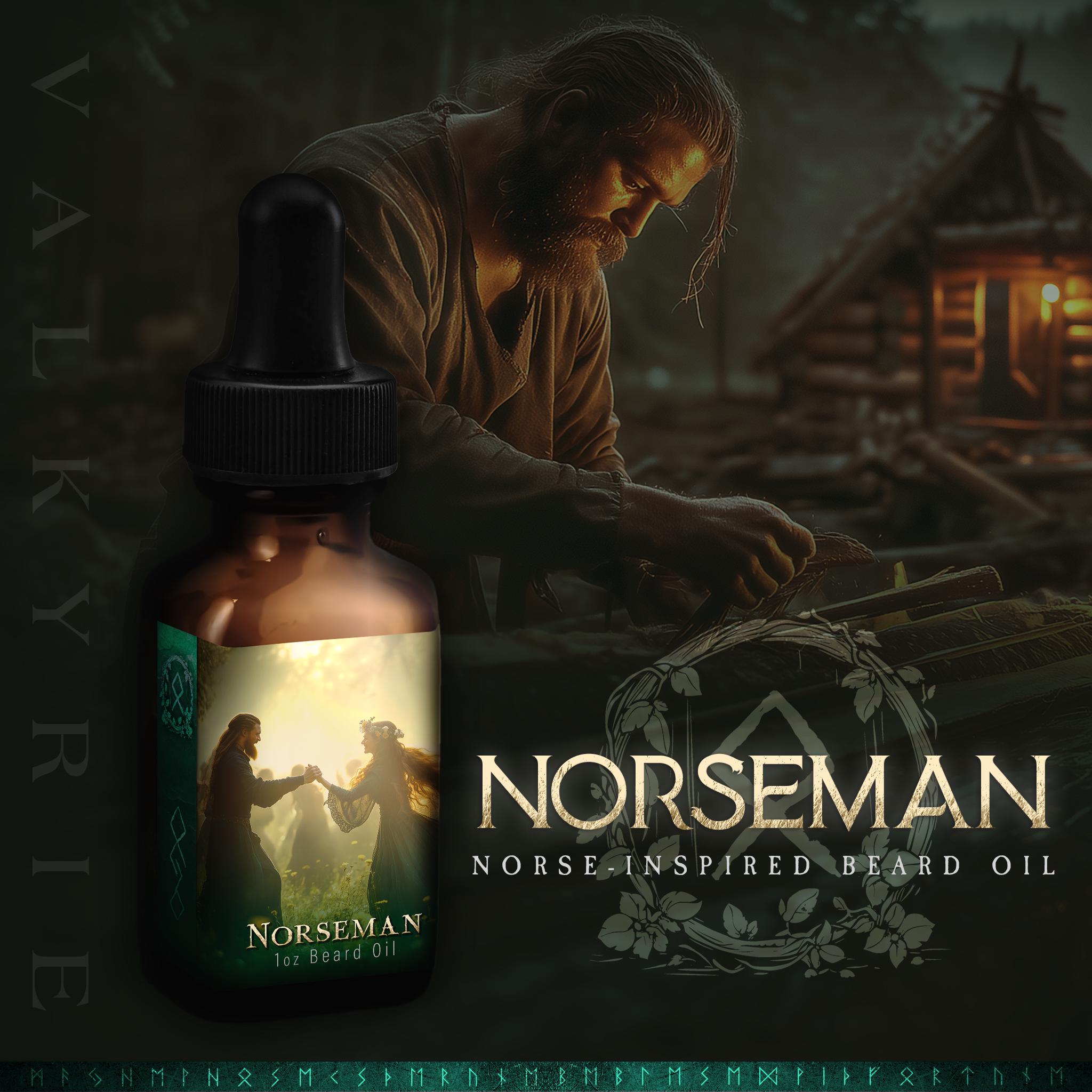 Viking Beard Oil ᛟ Scent: THE NORSEMAN • Viking Gifts For Men • The Best Beard Gift For Him