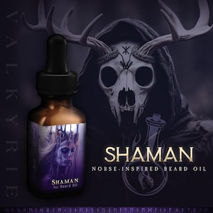 Olio per barba vichingo ᛟ Profumo: SHAMAN • Regali vichinghi per uomo • Il miglior regalo per la barba per lui