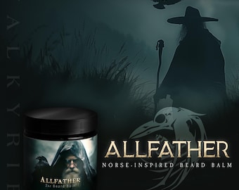 Viking Beard Balm 2oz ᛟ Scent: ALLFATHER • Viking Gifts For Men • The Best Beard Balm & Butter Hybrid • Gift For Him Husband