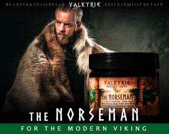 Viking Beard Balm 2oz ᛟ Scent: THE NORSEMAN • Viking Gifts For Men • The Best Beard Balm & Butter Hybrid • Gift For Him Husband