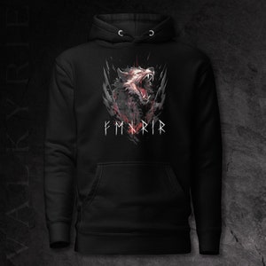 VALKYRIE | Fenrir Unbound Hoodie - Viking apparel, Norse mythology clothing, gift for men, christmas gift for him
