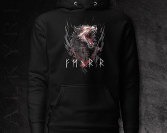 VALKYRIE | Fenrir Unbound Hoodie - Viking apparel, Norse mythology clothing, gift for men, christmas gift for him
