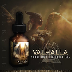 Olio per barba vichingo ᛟ Profumo: VALHALLA • Regali vichinghi per uomo • Il miglior regalo per la barba per lui