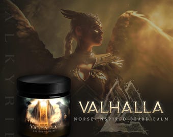 Beard Balm 2oz ᛟ Scent: Valhalla • Viking Gifts For Men • The Best Beard Balm & Butter Hybrid • Gift For Him Husband