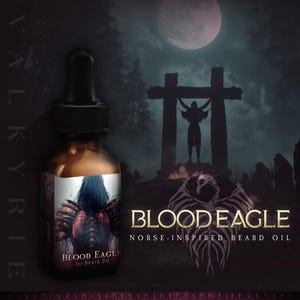 Olio per barba vichingo ᛟ Profumo: BLOOD EAGLE • Regali vichinghi per uomo • Il miglior regalo per la barba per lui