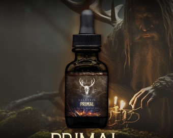 Viking Beard Oil ᛟ Scent: PRIMAL • Viking Gifts For Men • The Best Beard Gift For Him