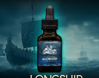 Viking Beard Oil ᛟ Scent: THE LONGSHIP • Viking Gifts For Men • The Best Beard Gift For Him