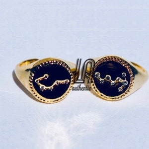 Gold Zodiac Constellation Ring